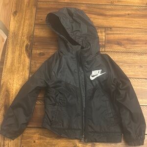 Nike Kids Black Raincoat with Hood